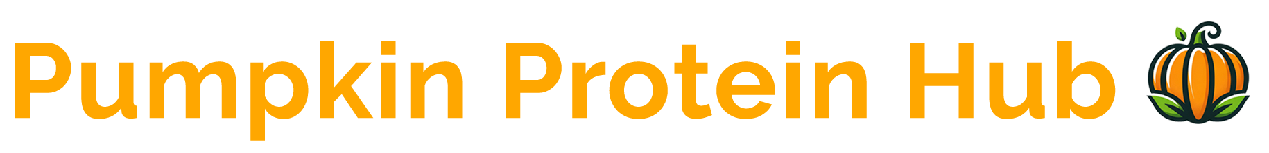 pumpkin protein hub with stylized pumpkin logo